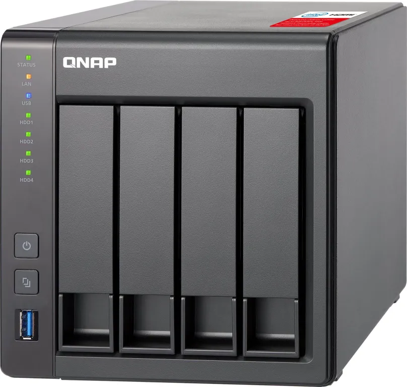 NAS QNAP TS-451+-2G, 4×, CPU Intel Celeron 2,42 GHz, 2 GB DDR3 (max. 8 GB), 2 × USB 3.2 G