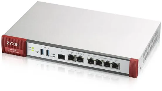 Firewall Zyxel VPN Firewall VPN 100, do racku, 6x RJ-45, 2x USB 2.0, 1x SFP, QoS (Quality