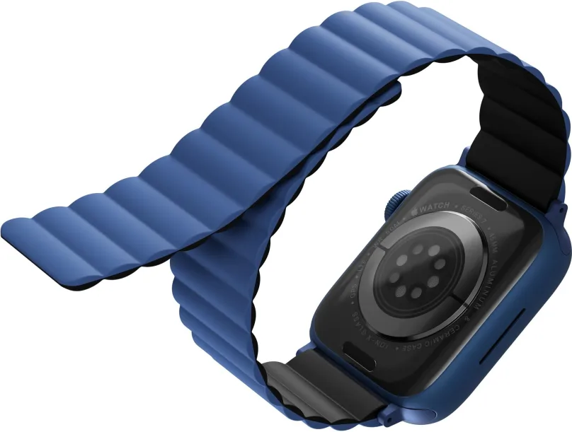 Remienok Uniq Revix Reversible Magnetic remienok pre Apple Watch 42/44/45/Ultra 49mm modrý/čierny