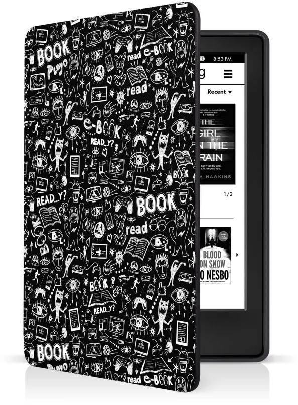 Puzdro na čítačku kníh CONNECT IT pre Amazon Kindle 2021 (11th gen.), Doodle čierne