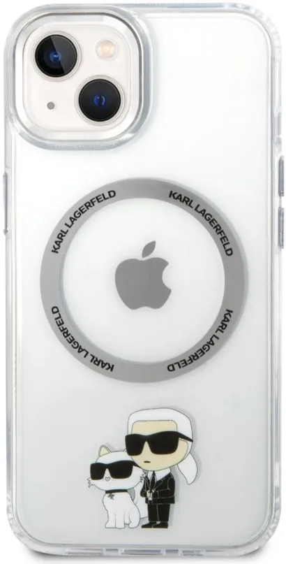 Kryt pre mobil Karl Lagerfeld IML Karl a Choupette NFT MagSafe Zadný Kryt pre iPhone 13 Transparent