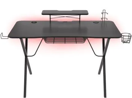 Herný stôl Genesis HOLM 300 s RGB podsvietením, 120x60 cm
