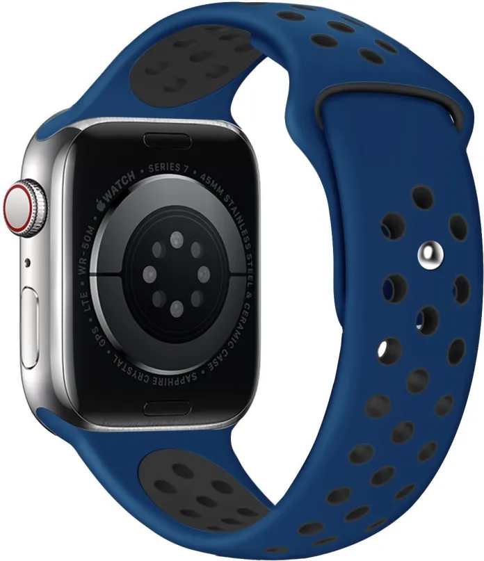 Remienok Eternico Sporty pre Apple Watch 42mm / 44mm / 45mm / Ultra 49mm Solid Black and Blue