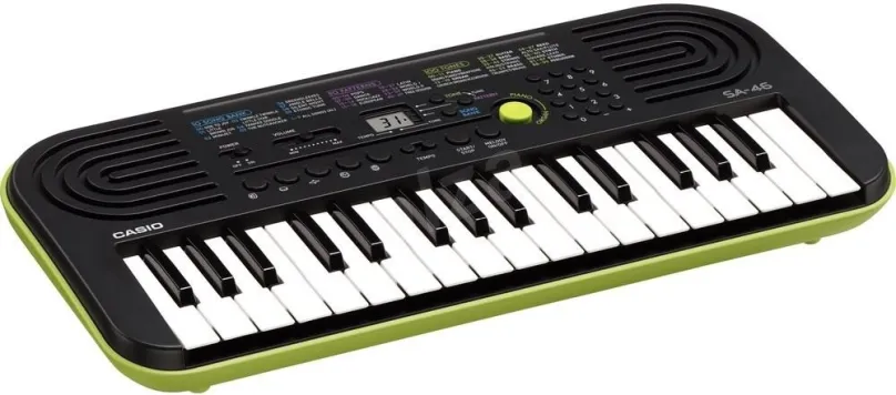 Klávesy CASIO SA 46, detské, 32 kláves, mini klávesy, s nevyváženou klaviatúrou, bez dynam