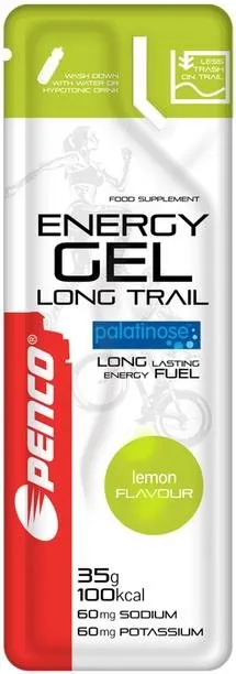 Energetický gél Penco Energy gel LONG TRAIL, 35g, citrón