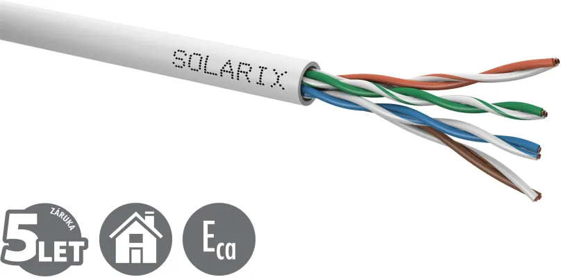 Inštalačný kábel Solarix Cat5E UTP drôt PVC, SXKD-5E-UTP-PVC