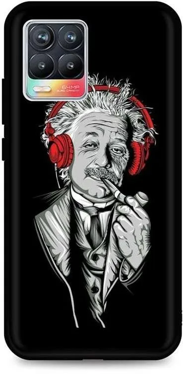 Kryt na mobil TopQ Realme 8 silikón Albert Einstein 61349