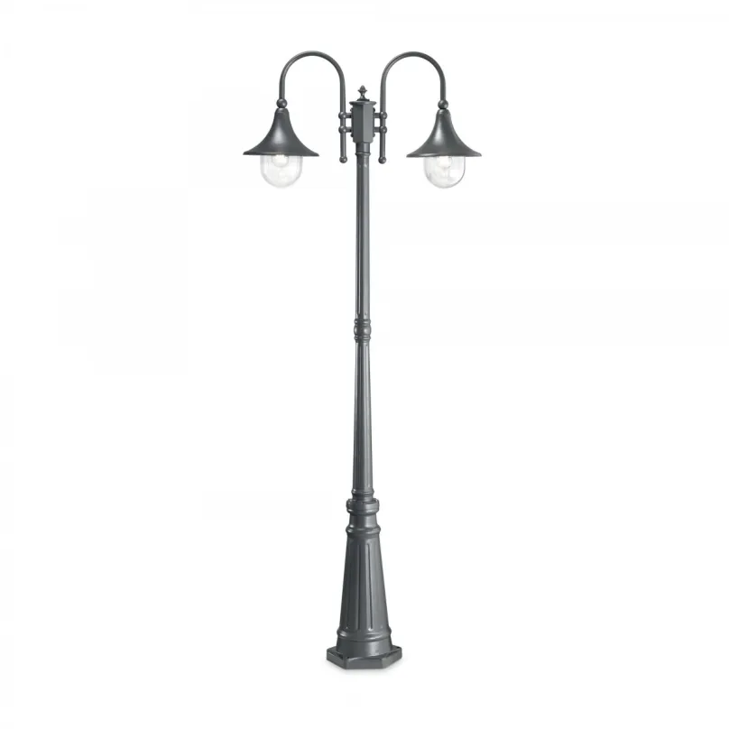 Ideal Lux 246833 vonkajšie stojanové svietidlo Cima 2x60W | E27 | IP43 - antracit