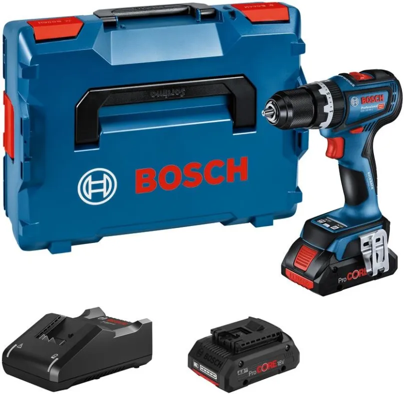 Aku vŕtačka Bosch Professional GSB 18V-90 C 2x4Ah, 0.601.9K6.104