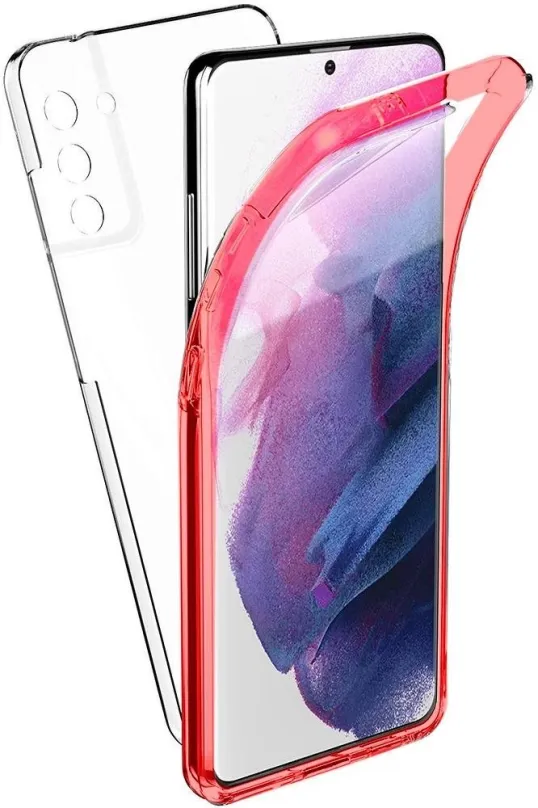 Púzdro na mobil Púzdro 360 Full Cover Samsung Galaxy S21 Ultra červené
