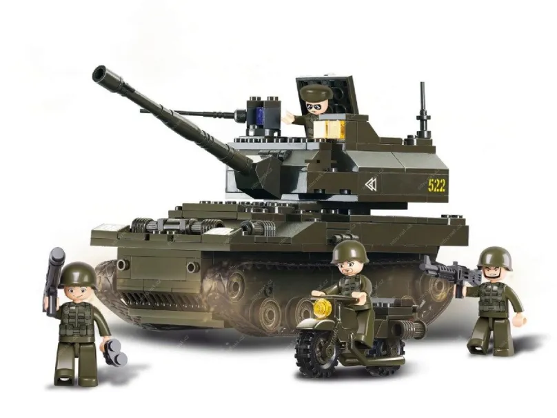 Sluban stavebnice Tank, 258 dielikov (kompatibilný s LEGO)