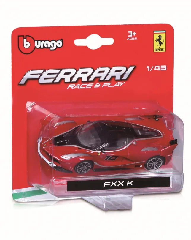 Model auta Bburago Ferrari Race 1:43, mierka 1: 43, civilné auto, z moderného obdobia, vh