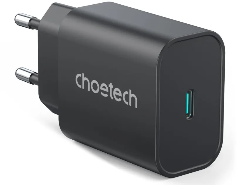 Nabíjačka do siete ChoeTech USB-C PD PPS Samsung Super Fast Charging 25W Charger Black