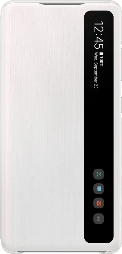 Puzdro na mobil Samsung Galaxy S20 FE Flipové puzdro Clear View bielej