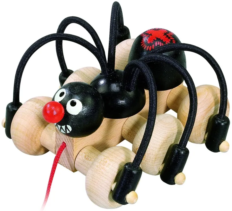 Ťahacia hračka Detoa Čierny pavúk