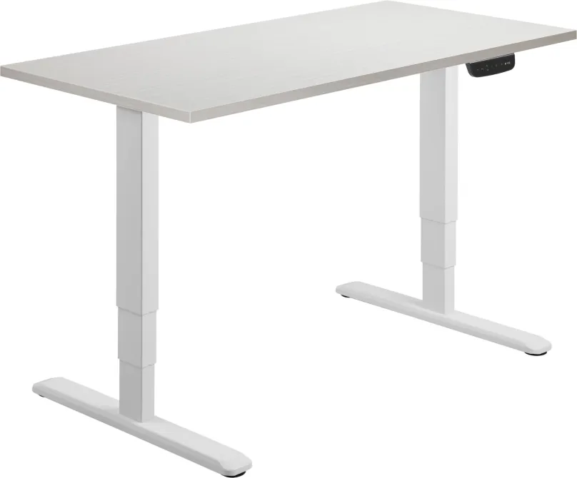 Výškovo nastaviteľný stôl AlzaErgo Table ET1 NewGen biely + doskaTTE-01 140x80cm biela dyha