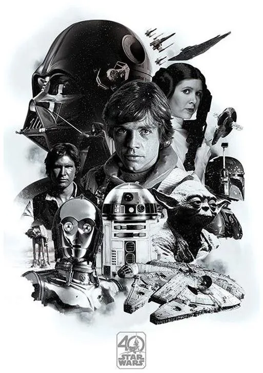 Plagát Star Wars - 40th Anniversary (Montage)