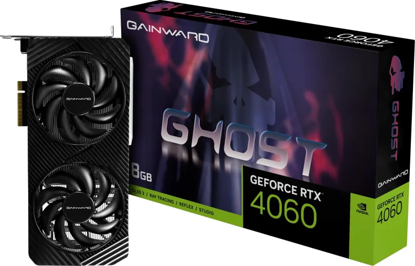 Grafická karta GAINWARD GeForce RTX 4060 Ghost 8G, 8 GB GDDR6 (17000 MHz), NVIDIA GeForce