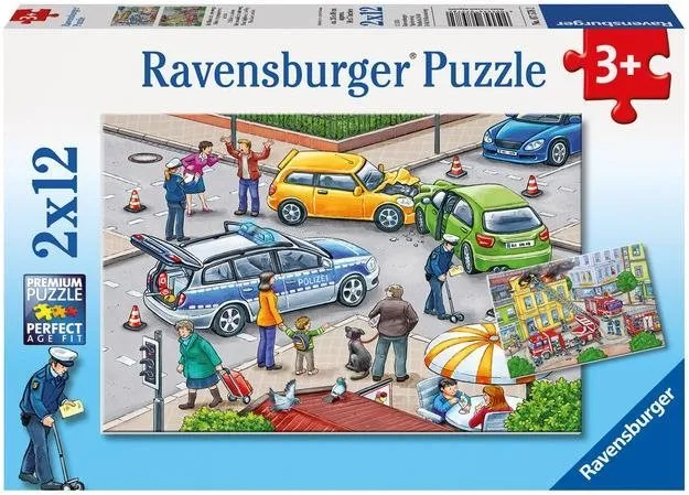 Puzzle Ravensburger puzzle 075782 Záchranné zložky v akcii 2x12 dielikov