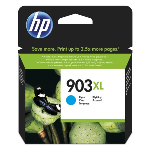 HP originálny ink T6M03AE, HP 903XL, cyan, 825str., 9.5ml, high capacity, HP Officejet 6962, Pro 6960,6961,6963,6964,6965,6966