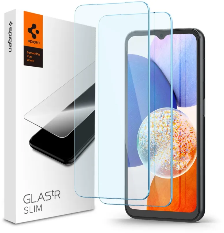 Ochranné sklo na objektív Spigen Glass tR Slim 2 Pack Samsung Galaxy A14/A14 5G