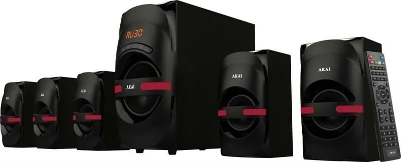 Reproduktory AKAI HT014A-5086F, aktívne, 5.1 s výkonom 105W, frekvenčný rozsah od 40 do 20