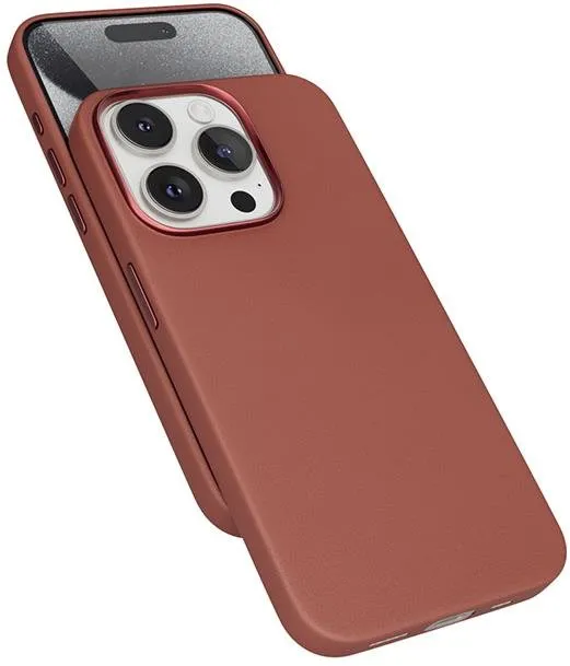 Kryt na mobil Epico Mag+ kožený kryt iPhone 15 Pro - hnedý