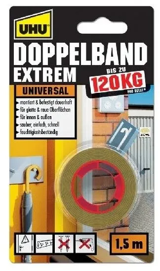 Lepiaca páska UHU Doppelband EXTREM 120 kg 1,5 m