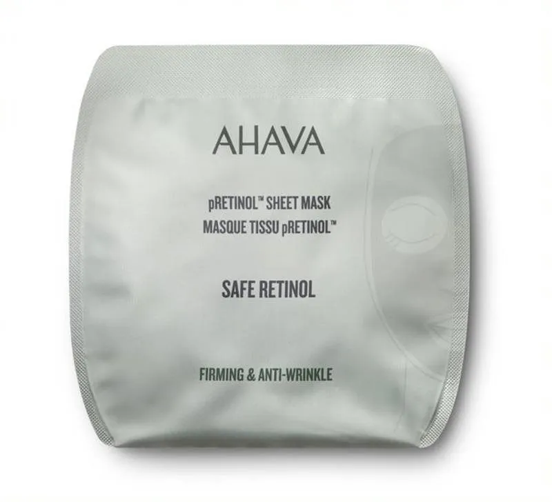 Pleťová maska AHAVA Safe pRetinol™ Protivrásková, hydratačná a spevňujúca pleťová maska Sheet Mask 17 g