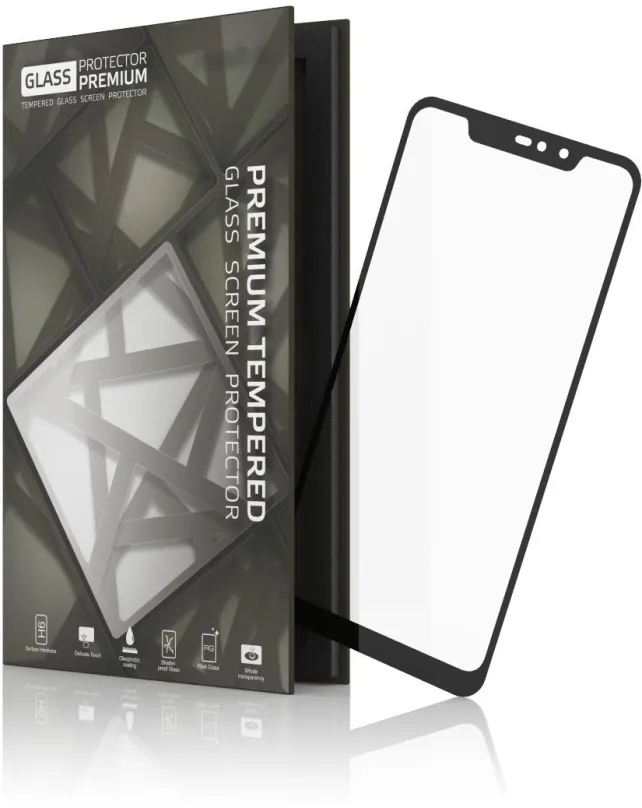 Ochranné sklo Tempered Glass Protector rámčekové pre Xiaomi Redmi Note 6 Pro, Čierne