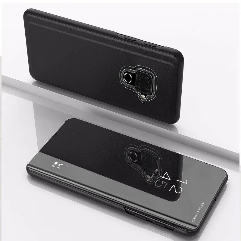 Puzdro na mobil Clear View knižkové puzdro na Huawei Mate 30 Lite, čierne