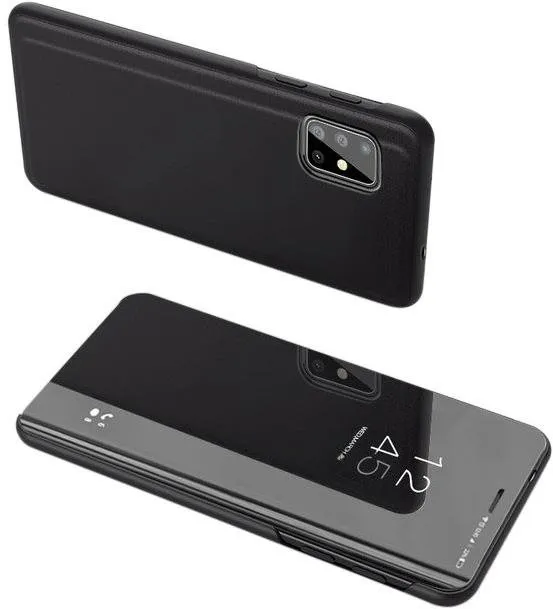 Puzdro na mobil Clear View knižkové puzdro na Samsung Galaxy S20 FE 5G, čierne