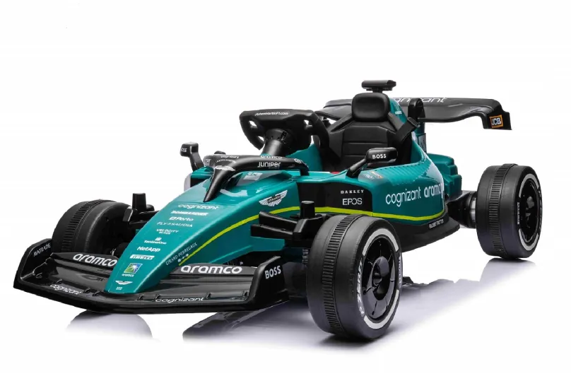 Dětské elektrické auto Formule 1 Aston Martin Cognizant Aramco s dálkovým ovládáním, 24V, 4x4,