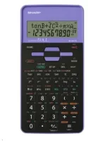 Kalkulačka SHARP EL-531TH fialová, vedecká k maturite, 12miestny 2riadkový displej