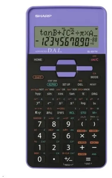 Kalkulačka SHARP EL-531TH, vedecká, batériové napájanie, 12miestny 2riadkový displej, go