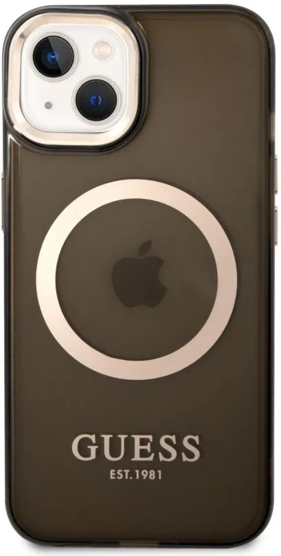 Kryt na mobil Guess Translucent MagSafe Kompatibilný Zadný Kryt pre iPhone 14 Black