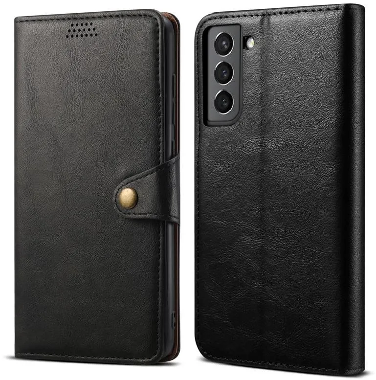 Púzdro na mobil Lenuo Leather flipové púzdro pre Samsung Galaxy S22 5G, čierna