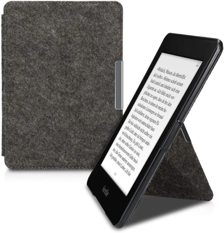 Púzdro na čítačku kníh KW Mobile - Origami Felt - KW4690801 - Púzdro pre Amazon Kindle Paperwhite 1/2/3 - tmavo šedé