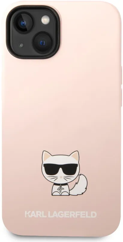 Kryt na mobil Karl Lagerfeld Liquid Silicone Choupette Zadný Kryt pre iPhone 14 Pink