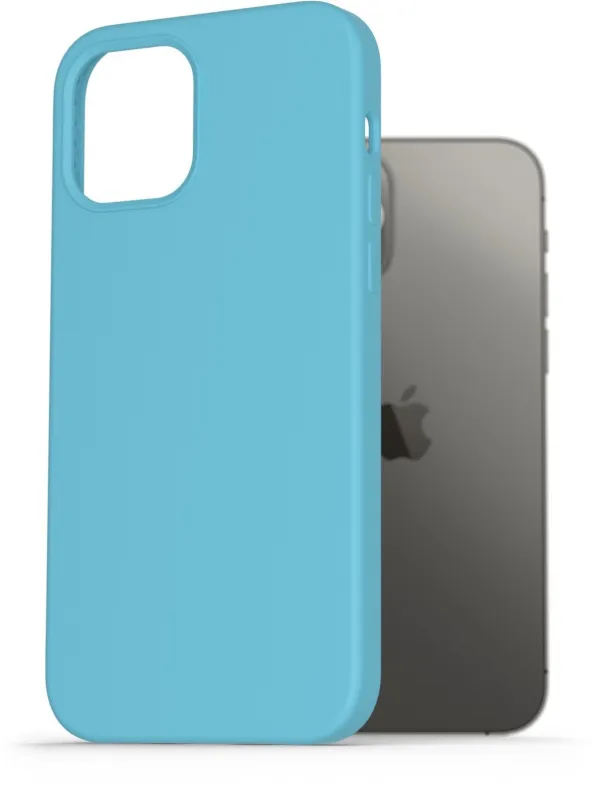 Kryt na mobil AlzaGuard Premium Liquid Silicone Case pre iPhone 12/12 Pre modré