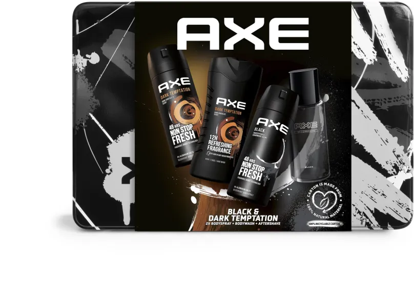 Darčeková kozmetická sada Axe Black & Dark Temptation Vianočný balíček pre mužov