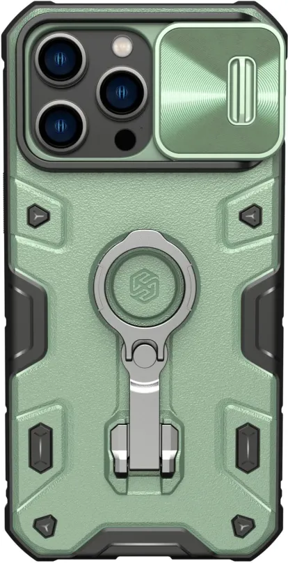 Kryt na mobil Nillkin CamShield Armor PRO Zadný Kryt pre Apple iPhone 14 Pre Max Dark Green