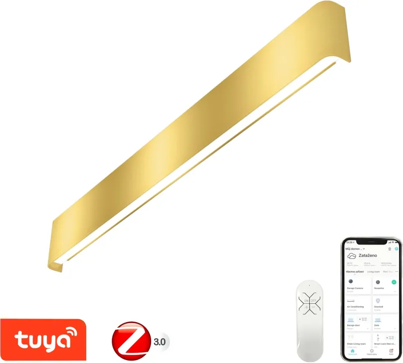 LED svetlo IMMAX NEO LÍNEA Smart nástenné svietidlo 76cm 40W zlaté Zigbee 3.0