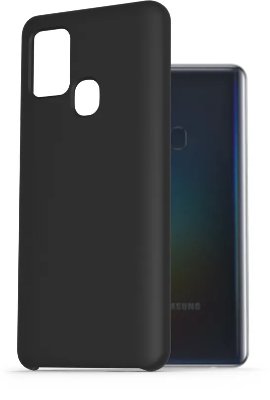 Kryt na mobil AlzaGuard Premium Liquid Silicone Case pre Samsung Galaxy A21s čierne