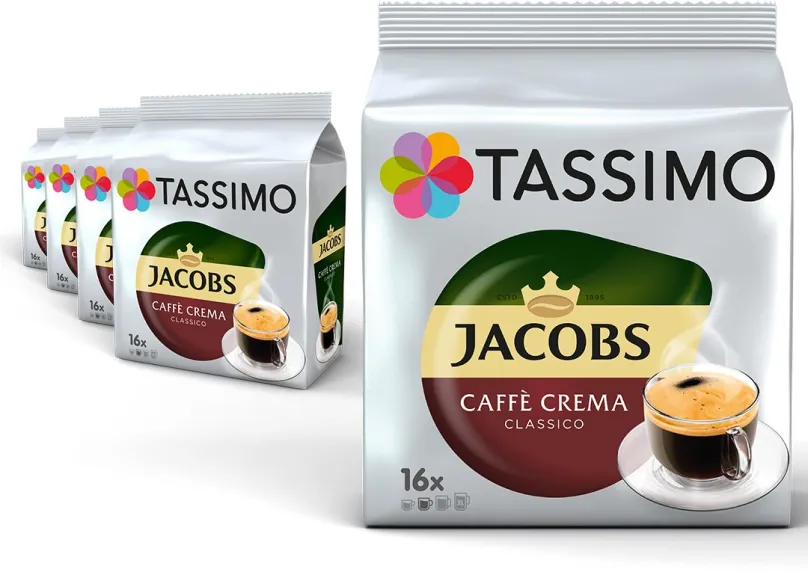 Kávové kapsule Tassimo KARTON 5 x Jacobs Cafe Crema 112g