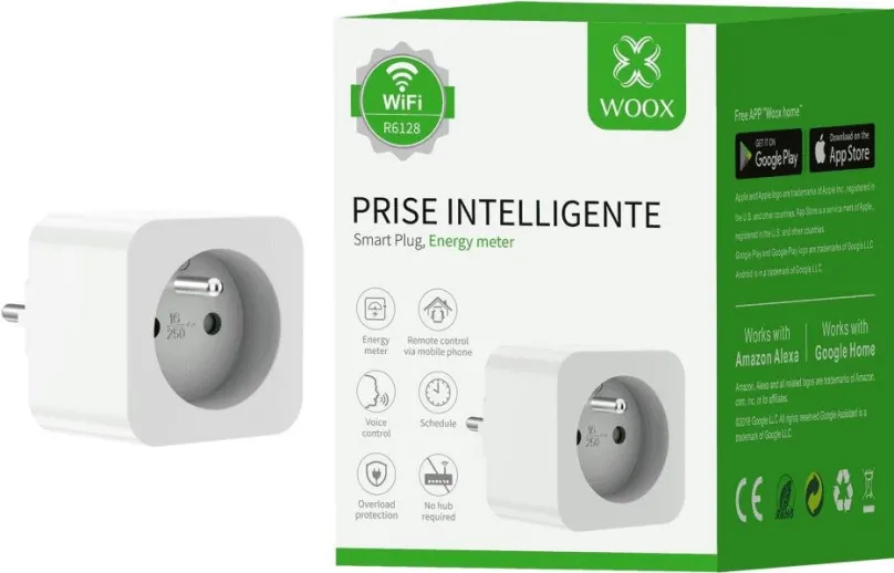 Inteligentná zásuvka WOOX R6128 Smart Plug 16A FR Type E with Energy Monitor