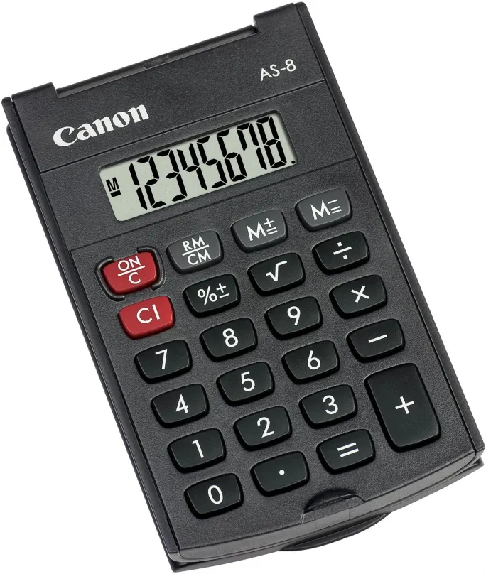 Kalkulačka CANON AS-8, stolný, batériové napájanie, 8miestny 1riadkový displej, odmocniny,