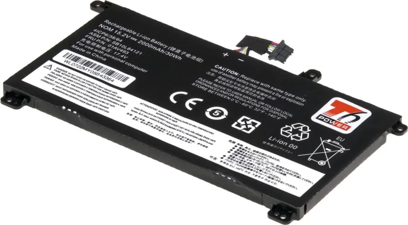 Batéria do notebooku T6 Power pre Lenovo ThinkPad T580 20L9, Li-Ion, 2000 mAh (30 Wh), 15,2 V