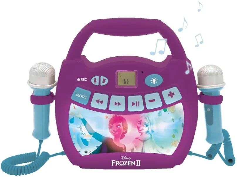 Hudobná hračka Lexibook Disney Frozen Svetelný Bluetooth reproduktor s mikrofónmi a dobíjacou batériou