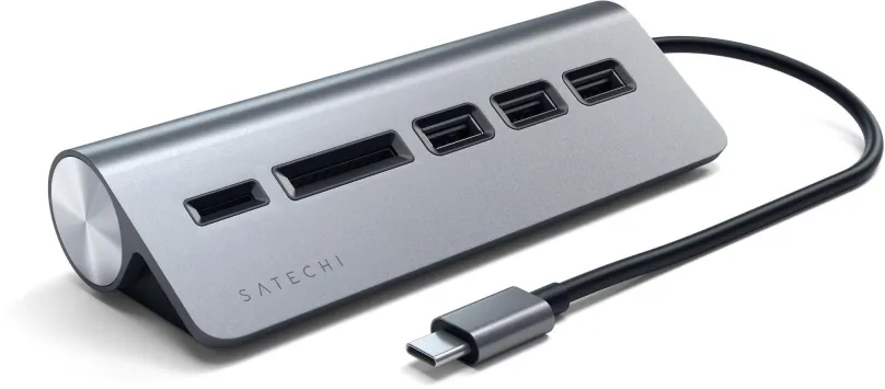 Replikátor portov Satechi Aluminium Type-C USB Hub (3x USB 3.0, MicroSD) - Space Gray